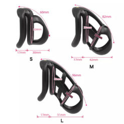 Cobra 3D Comfortable Chastity Cage Size