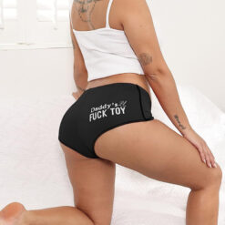 Daddy's Fuck Toy Printed Mini Booty Shorts Model Black 2