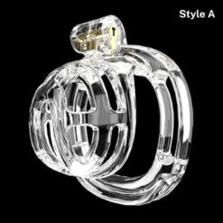 Grid Holes Breathable Chastity Cage Transparent Style A