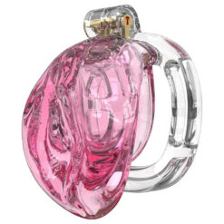 Pussy Lips Silicone Chastity Cage Pink Red