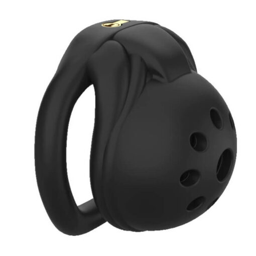 Super Compact Nub Chastity Cage With Urethral Sound Black Cage Only