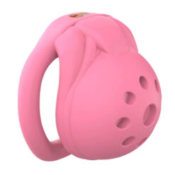 Super Compact Nub Chastity Cage With Urethral Sound Pink Cage Only