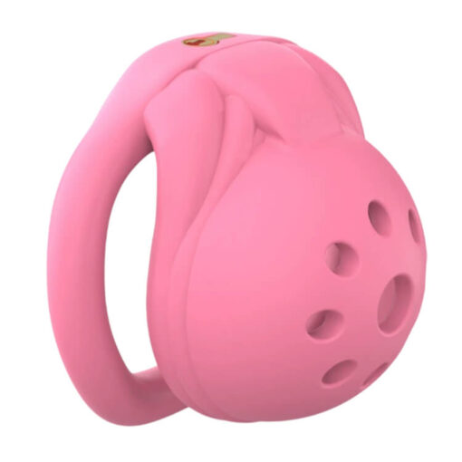 Super Compact Nub Chastity Cage With Urethral Sound Pink Cage Only