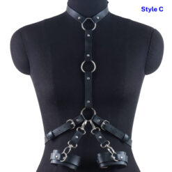 Leather Bondage Chest Harness Style C 3
