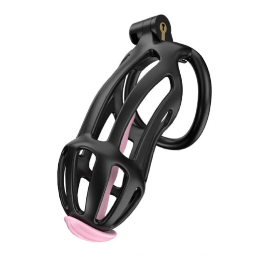 Sissy Princess Resin Chastity Cage Black With Tube