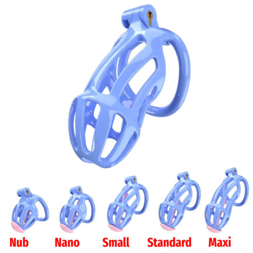 Sissy Princess Resin Chastity Cage Blue Group