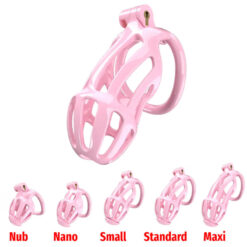 Sissy Princess Resin Chastity Cage Pink Group