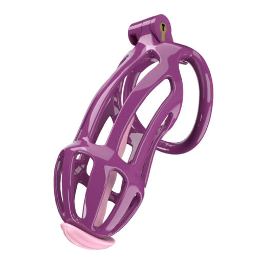 Sissy Princess Resin Chastity Cage Purple With Tube