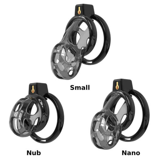 6-Ring Silicone Cobra Chastity Cage For Beginners Black Group
