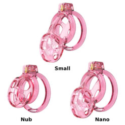 6-Ring Silicone Cobra Chastity Cage For Beginners Pink Group