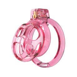 6-Ring Silicone Cobra Chastity Cage For Beginners Pink Small
