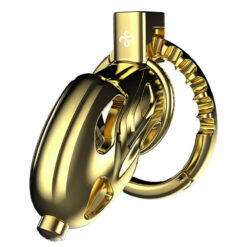 Gold Handcuff Chastity Cage With Sound Gold