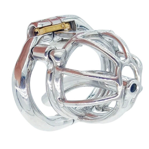 Stainless Steel Urethral Chastity dungeon Device For Permanent Lock Side 3