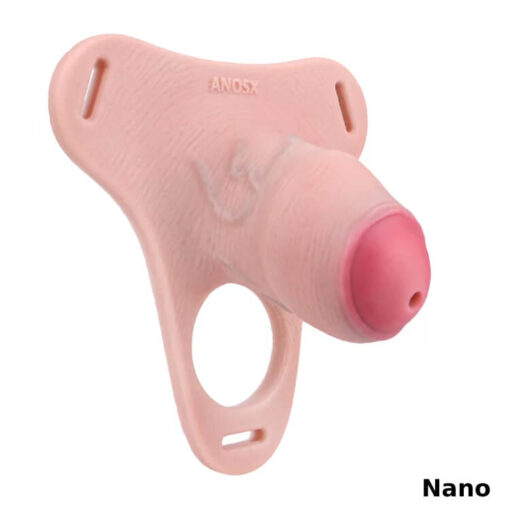 Strap On Soft Silicone Realistic Penis Sleeve Chastity Cage Nano Side 2