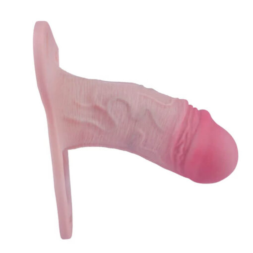 Strap On Soft Silicone Realistic Penis Sleeve Chastity Cage Standard Side 1