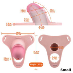 Strap On Soft Silicone Realistic Penis Sleeve Chastity Cage With Small Size