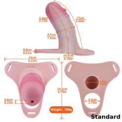 Strap On Soft Silicone Realistic Penis Sleeve Chastity Cage With Standard Size