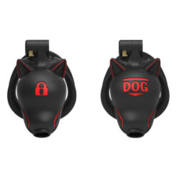 Submissive Puppy Chastity Cage Black Lock And Dog