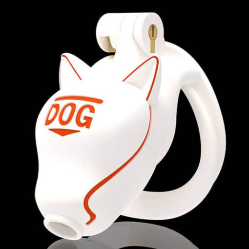 Submissive Puppy Chastity Cage White Dog 1