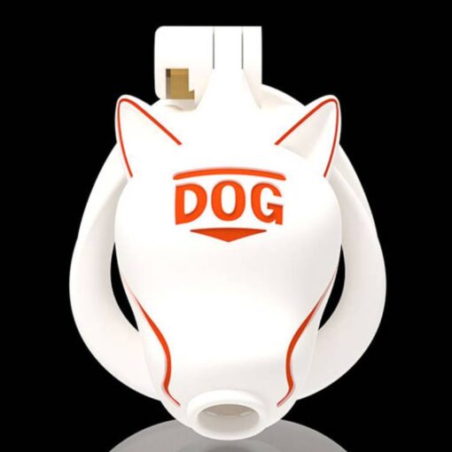 Submissive Puppy Chastity Cage White Dog 2