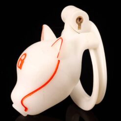 Submissive Puppy Chastity Cage White Lock 1