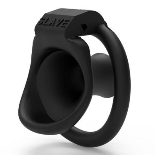Swirl Negative Chastity Cage Black Side 1