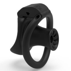 Swirl Negative Chastity Cage Black Side 2