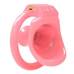 Swirl Negative Chastity Cage Pink Side 2