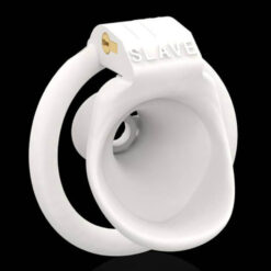 Swirl Negative Chastity Cage White Side 1