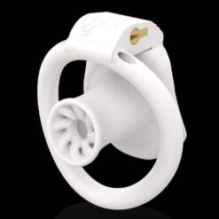 Swirl Negative Chastity Cage White Side 2