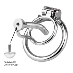 Built-in Catheter Long-term Chastity Cage Removable Urethral Cap