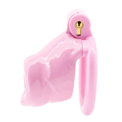 Dog Cock Shaped Chastity Cage For Small Penis Humiliation Pink Medium