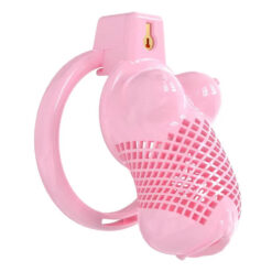 Forced Feminized Boobs Chastity Cage Pink Large