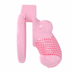 Forced Feminized Boobs Chastity Cage Pink Side