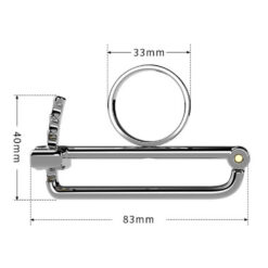 Prince Albert Hinged Chastity Device With Catheter Cage Size