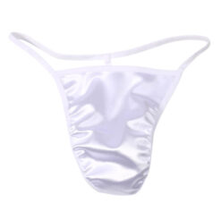 Satin Sissy Clitty Whisper Thong White