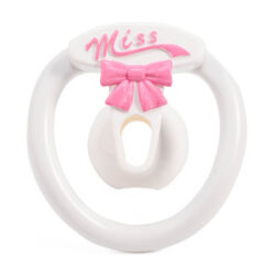 Miss Joyce Inverted Chastity Cage Party Version White Front